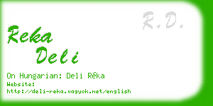 reka deli business card